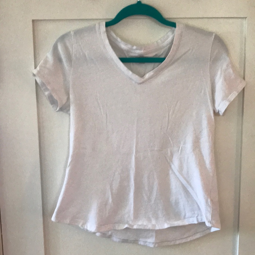 Old Navy White V-Neck Tee